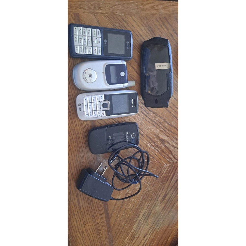 4- Vintage Cell Phones, Don't Know If They Work
